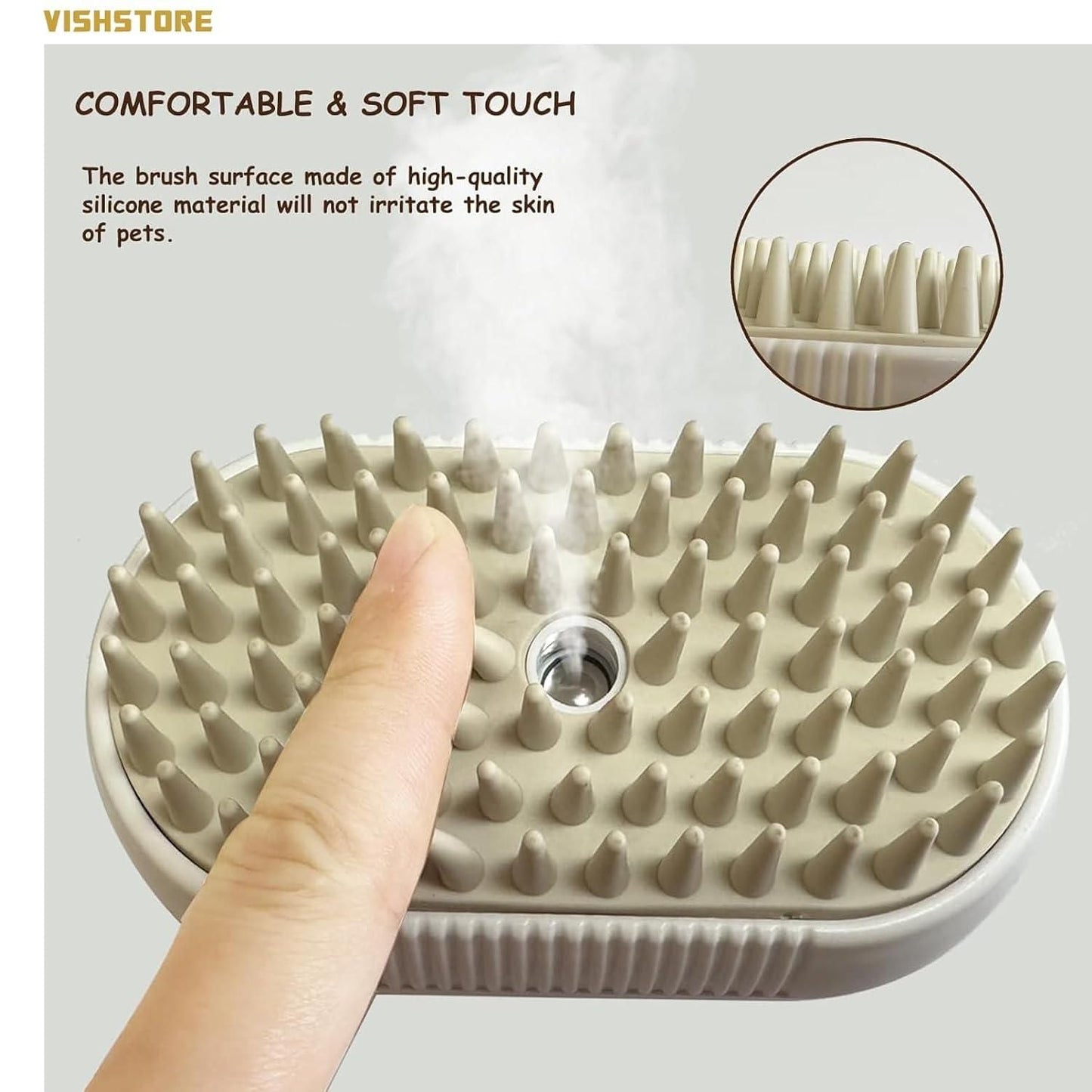Steam Brush for Dog & Cat