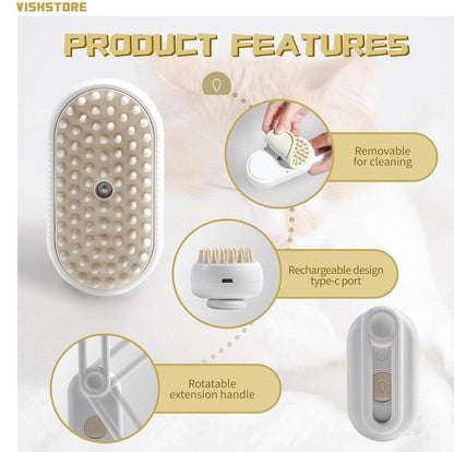 Steam Brush for Dog & Cat
